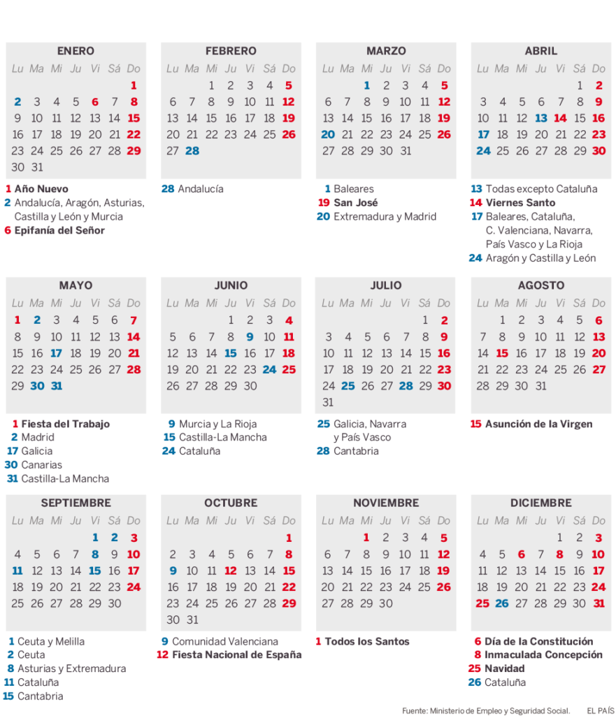 calendario laboral 2017