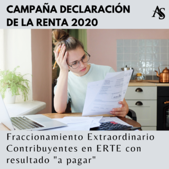 Declaracion de la renta 2020 Fraccionamiento Extraordinario Alperi Asesores Gestoria Administrativa